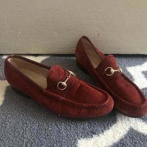 Vintage Gucci Loafers rust suede 38.5